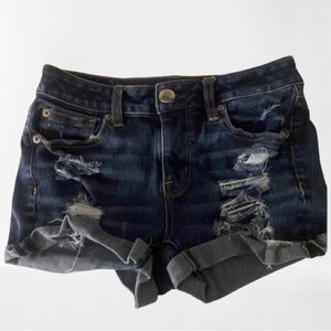 American Eagle ripped denim shorts